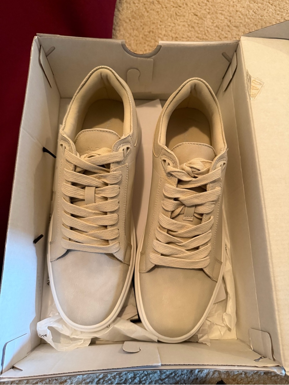 Aldo Men’s Casual Low-Top Sneakers in Beige